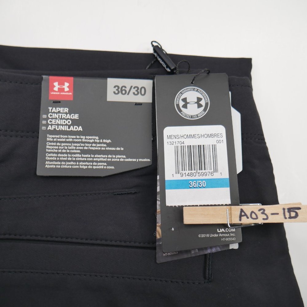 Under Armour Men's Match Play Loose Fit Tapered Leg Vented Golf Pants Black - Picture 8 of 10